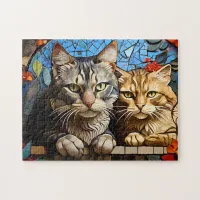 Cat Mosaic Stained Glass Designer Puzzle