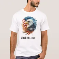 *~* USA AP16 Circular American Flag Bald EAGLE T-Shirt