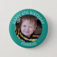 Personalized Photo, Age and Name Birthday    Button