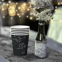 Modern String Lights Mr and Mrs B&W ID585 Paper Cups