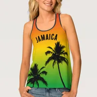 Jamaica Tropical Print Rasta Flag Colored Tank Top