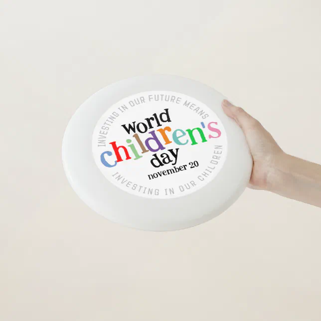 Colorful Happy World Children's Day Wham-O Frisbee