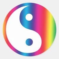 Rainbow Yin Yang Stickers