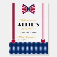 Red White Blue 4th July Baby Shower Welcome Sign