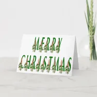 Merry Christmas Candle Font Holiday Card