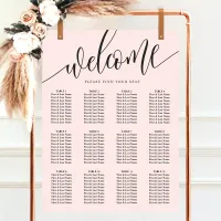 Blush Pink Minimalist Wedding Seating Chart