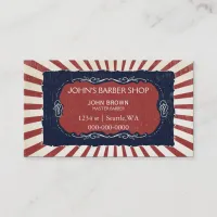 vintage barber businesscards with appointment card