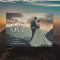 Classic Wedding Save Our Date Photo Invitation