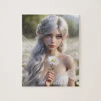 Beautiful April Fairy in Daisies Jigsaw Puzzle