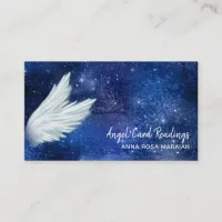 *~* Blue Cosmos Stars Galaxy Angel Wing Universe Business Card