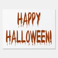 Halloween Dripping Blood Text Sign