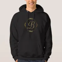 Monogram in gold with infinity circle | hoodie