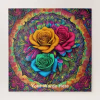 Unique psychedelic & fun personalized jigsaw puzzle