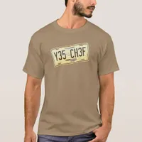 Yes Chef Vintage Rusted Car License Number Plate T-Shirt