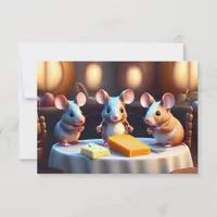 Any Occasion Invitation Mouse family at the table