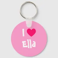 I Love Ella Keychain