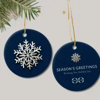 Elegant Snowflake Logo Ornament