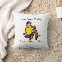 Upload Your Child's Artwork | Cute Father's Day  Throw Pillow