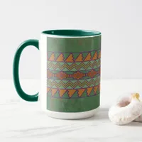 Southwest Sagebrush Green Geometric Design Mug