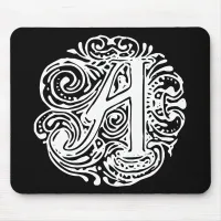 Monarchia White Letter "A" Mouse Pad