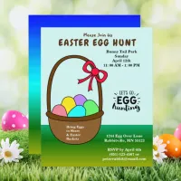Budget Eggs in Basket Easter Egg Hunt Invite Paper