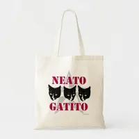 Neato Gatito Sassy Cat Funny Slogan Tote Bag