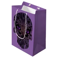 Filigree Skull in Shades of Purple Medium Gift Bag