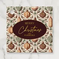 Earth Tones Christmas Pattern#12 ID1009 Favor Tags