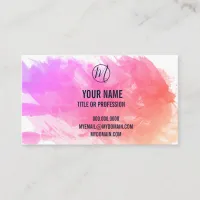 Splash of Purple and Pink Your Name & Title, ZEA Business Card