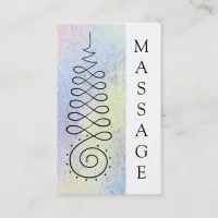 *~* Sacred Geometry Massage  Nirvana Pastel Business Card