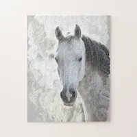 White dream horse jigsaw puzzle