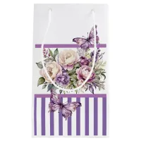 Purple Cottage Floral Small Gift Bag