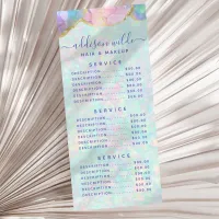 Opal Gemstone Pastel Modern Price List Rack Card