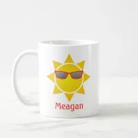 Yellow Sun with Cool Red Sunglasses Mug
