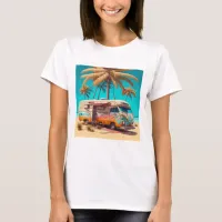 Retro RV and Palm Trees T-Shirt