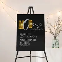 Mob Wife & Cocktails Black Bach Bachelorette Party Foam Board