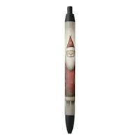 Cute Santa Claus Illustration Promotional Black Ink Pen