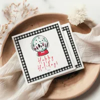 Magical Snow Globe Christmas Party Napkins