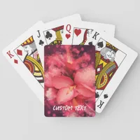 Red Modern Watercolor Floral Abstract  Poker Cards