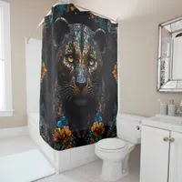 Wildlife Stained Glass Mosaic Collection Shower Curtain