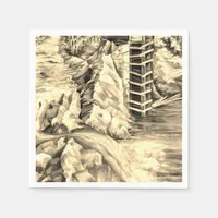 Colorado Rocky Mountains River Crystal Mill Napkins