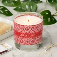 Knitted Stitch Pattern1 Christmas Red ID208 Scented Candle