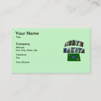 North Dakota Picture Text Business Card