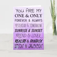 Flirty Now and Forever, I Love You Card