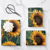 Yellow Sunflowers large print Wrapping Paper Sheet