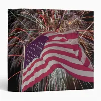 American Flag and Fireworks Binder