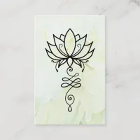 *~* Peony Nirvana Sacred Geometry Yoga Lotus Business Card