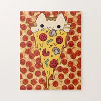 cat pizza jigsaw puzzle game