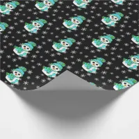 Christmas Snowmen and Snowflakes Holidays Wrapping Paper