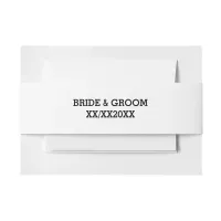 Personalized Bride & Groom Landscape Envelope Band Invitation Belly Band